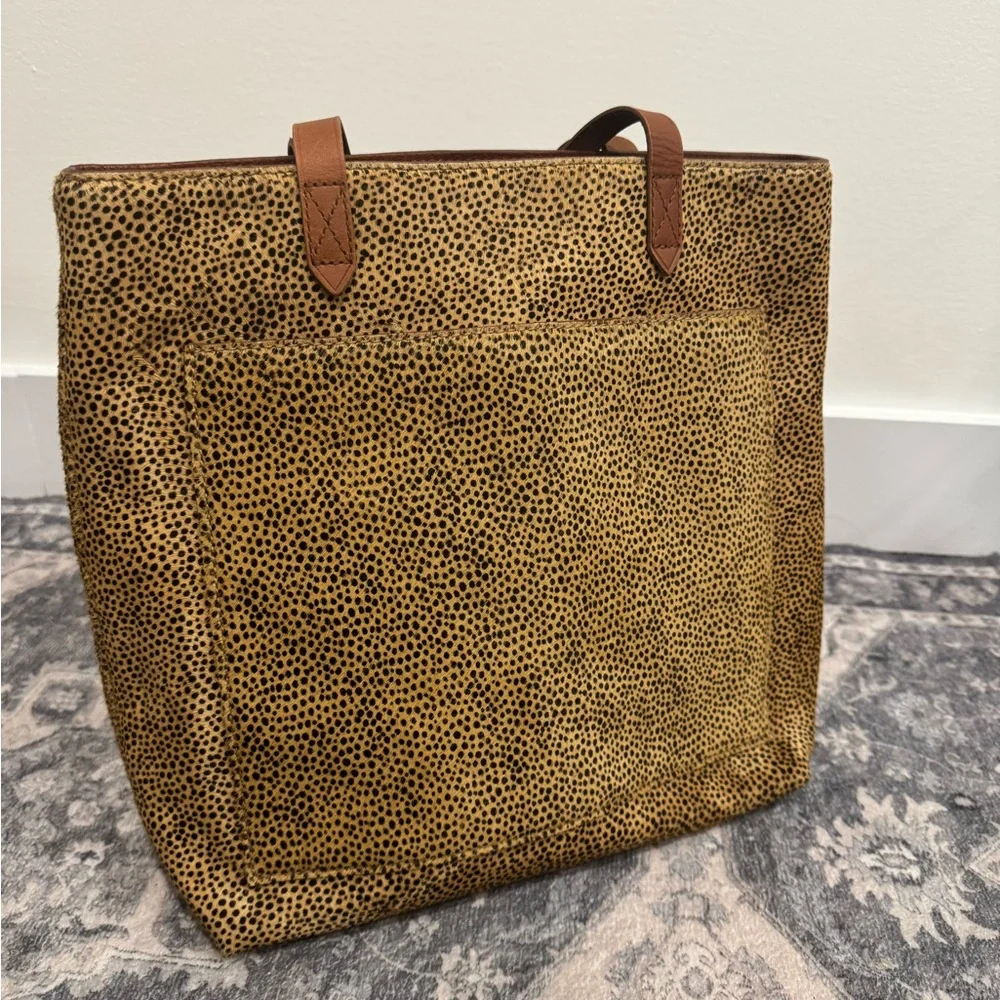 Madewell Transport Tote in Calf Hair Leopard Print (No Crossbody Strap) - Picture 1 of 4